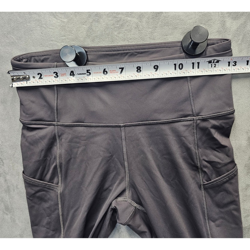 Lululemon Speed Up Crop High Rise Gray Leggings Side Pockets Size 6 LW6AS5S - Picture 5 of 12